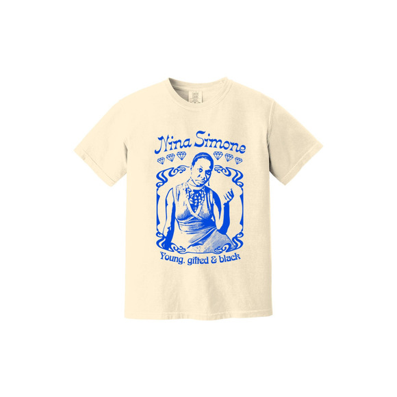 Tops - Nina Simone Heavyweight T Shirt - Young Gifted & Black Poet Tee